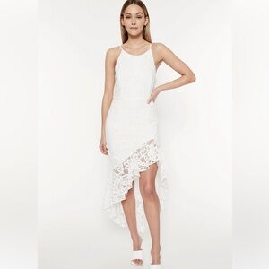 White Bardot lace dress